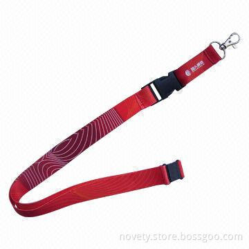 Polyester Lanyard, Smooth Surface, Heat Transfer Printing with Metal Hook, Customized Sizes Accepted